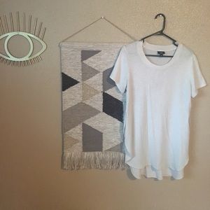 White Side Split HighLow Tee